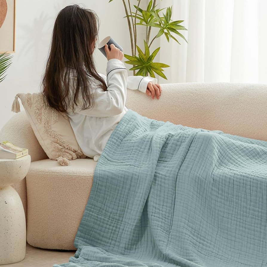 Amazon.com: Love's cabin 6 Layer 100% Cotton Muslin Blanket